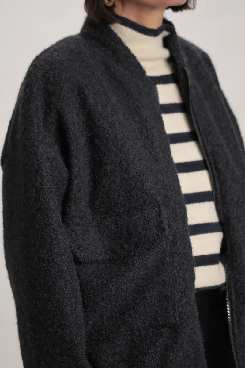 Veste Oxford bleu marine