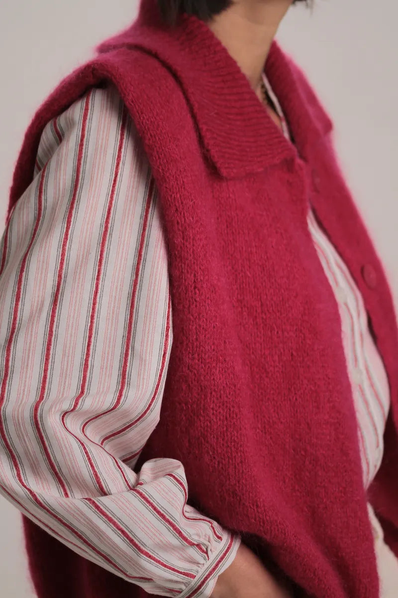Gilet Martine Cerise