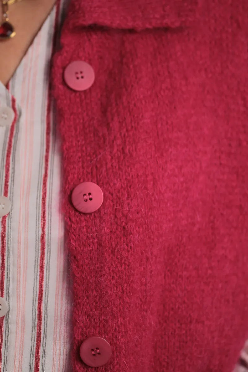 Gilet Martine Cerise