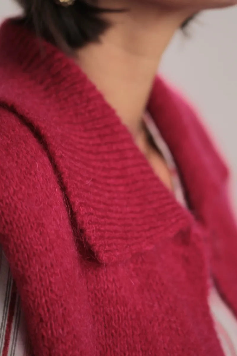 Gilet Martine Cerise