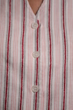 Chemise Toniño rayée blanc/rouge