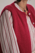 Gilet Chantal mohair cerise