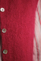 Gilet Chantal mohair cerise