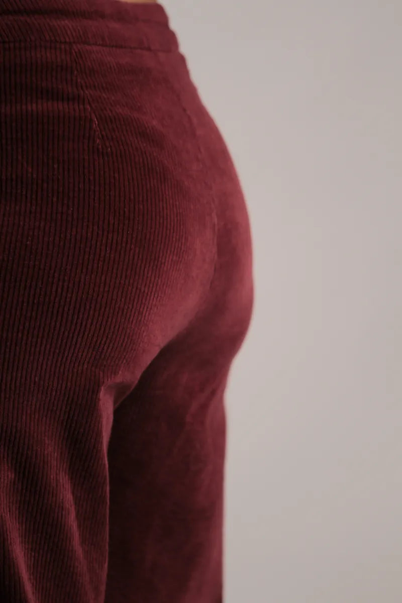 Pantalon Corvette velours côtelé Bordeaux