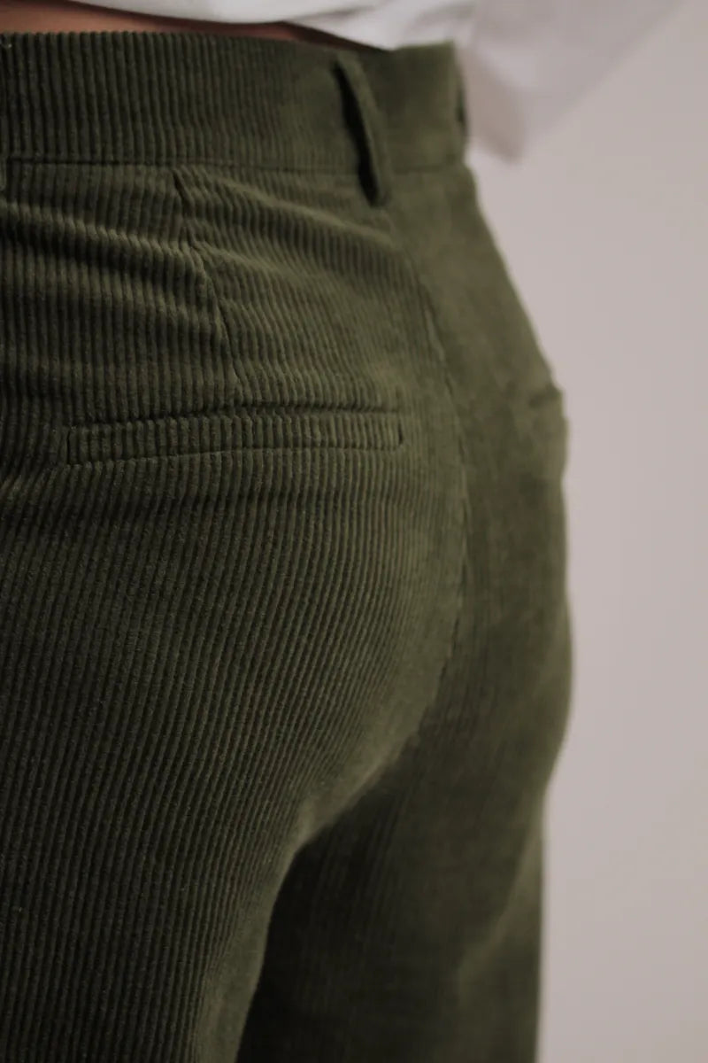 Pantalon Perline velours côtelé Vert
