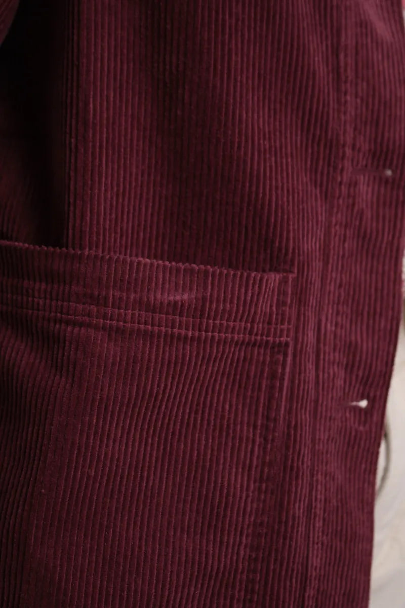 Veste Gina velours côtelé prune