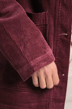 Veste Gina velours côtelé prune