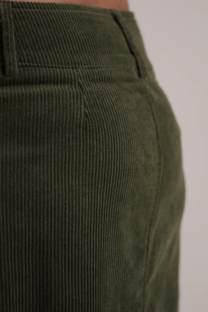 Jupe Jerry velours cotelé Kaki