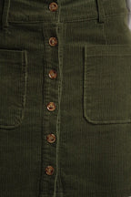 Jupe Jerry velours cotelé Kaki