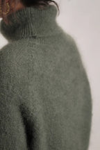 Pull col roulé Aspen Mohair vert kaki