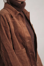 Veste Gina velours côtelé marron