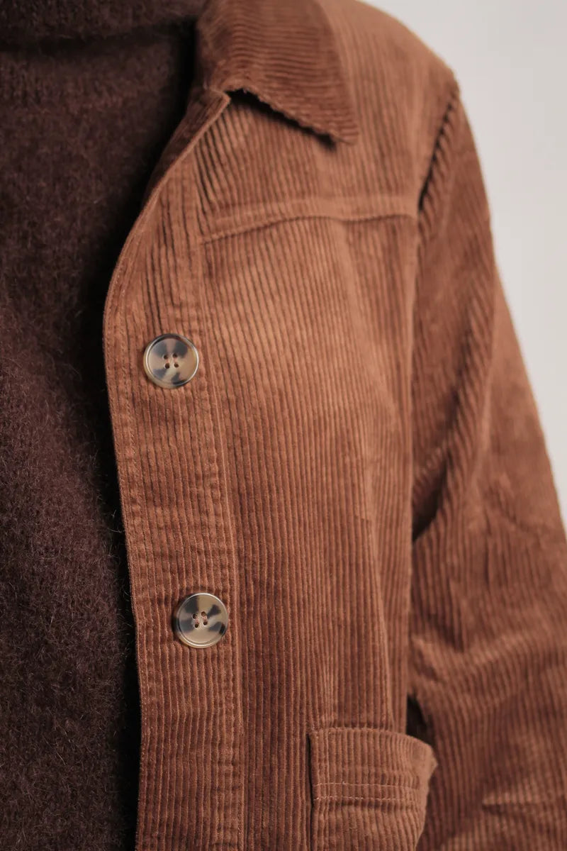 Veste Gina velours côtelé marron