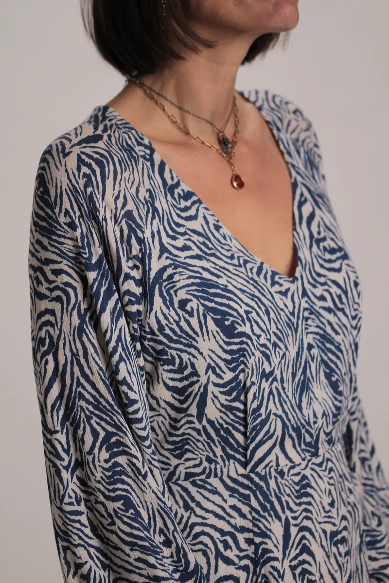 Robe longue Savane Bleu