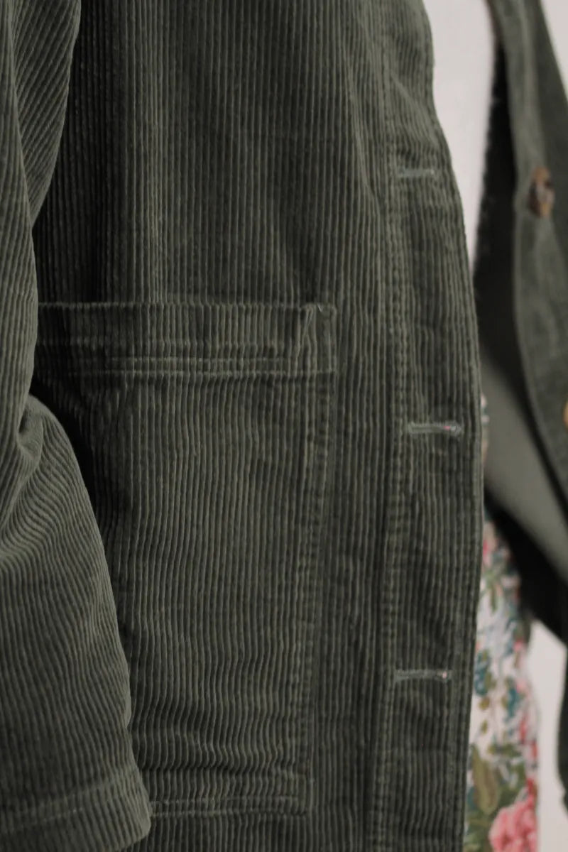 Veste Gina velours côtelé vert kaki