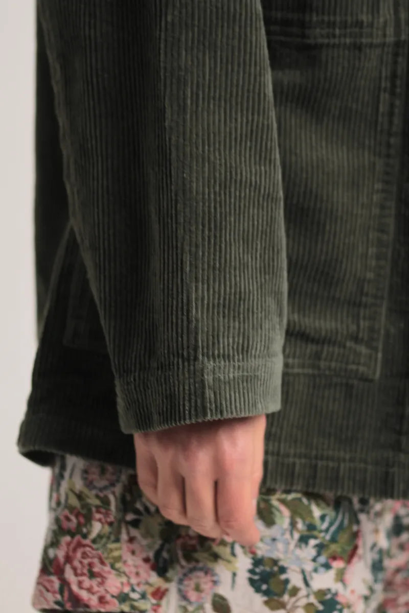 Veste Gina velours côtelé vert kaki