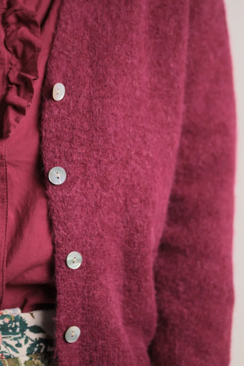 Gilet Alpaga bordeaux