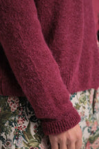 Gilet Alpaga bordeaux