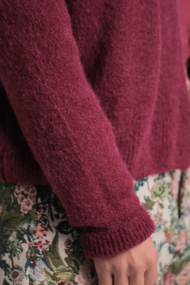 Gilet Alpaga bordeaux