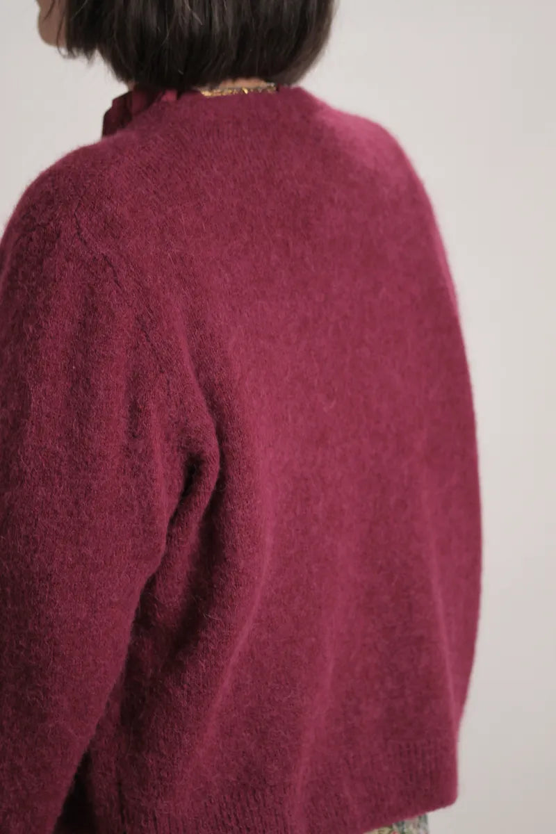 Gilet Alpaga bordeaux