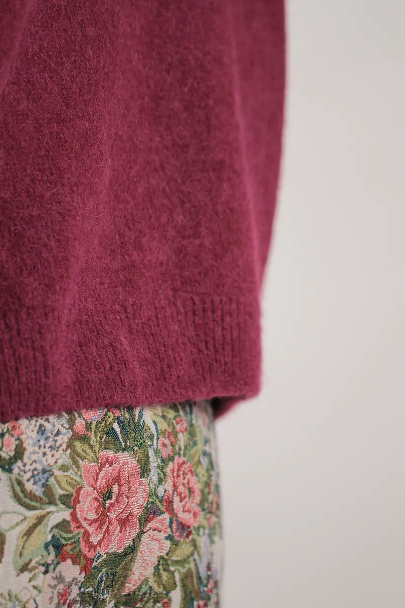 Gilet Alpaga bordeaux