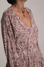 Robe longue Savane Rose