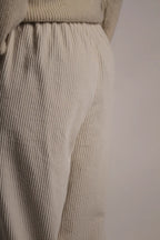pantalon Arty velours Blanc Cassé