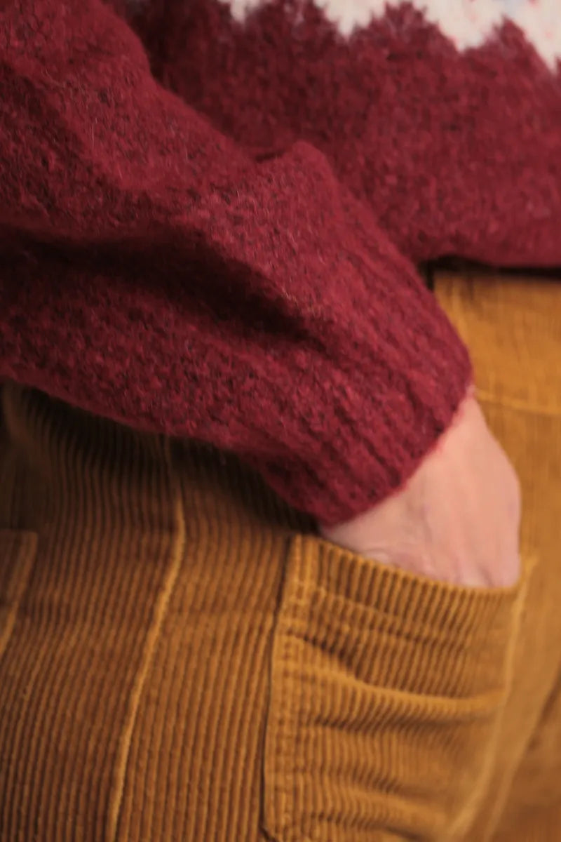 Pantalon Victor Velours côtelé Ocre