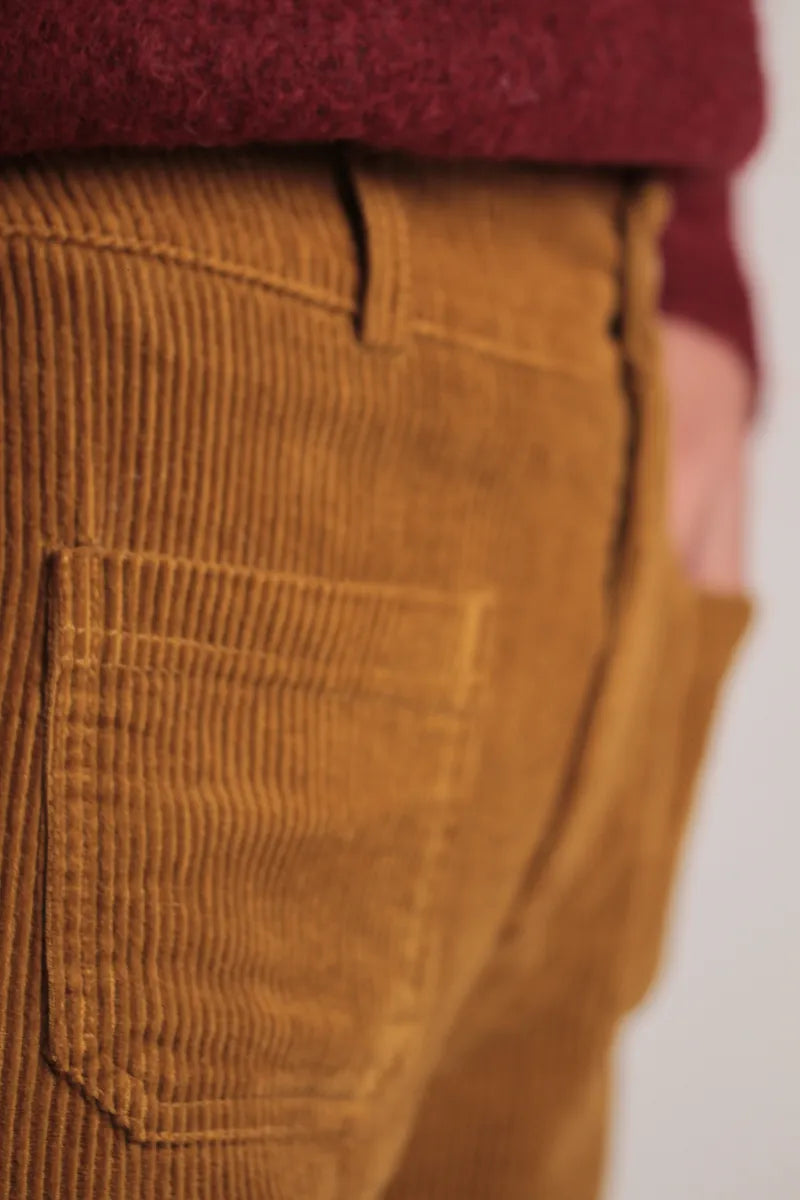 Pantalon Victor Velours côtelé Ocre