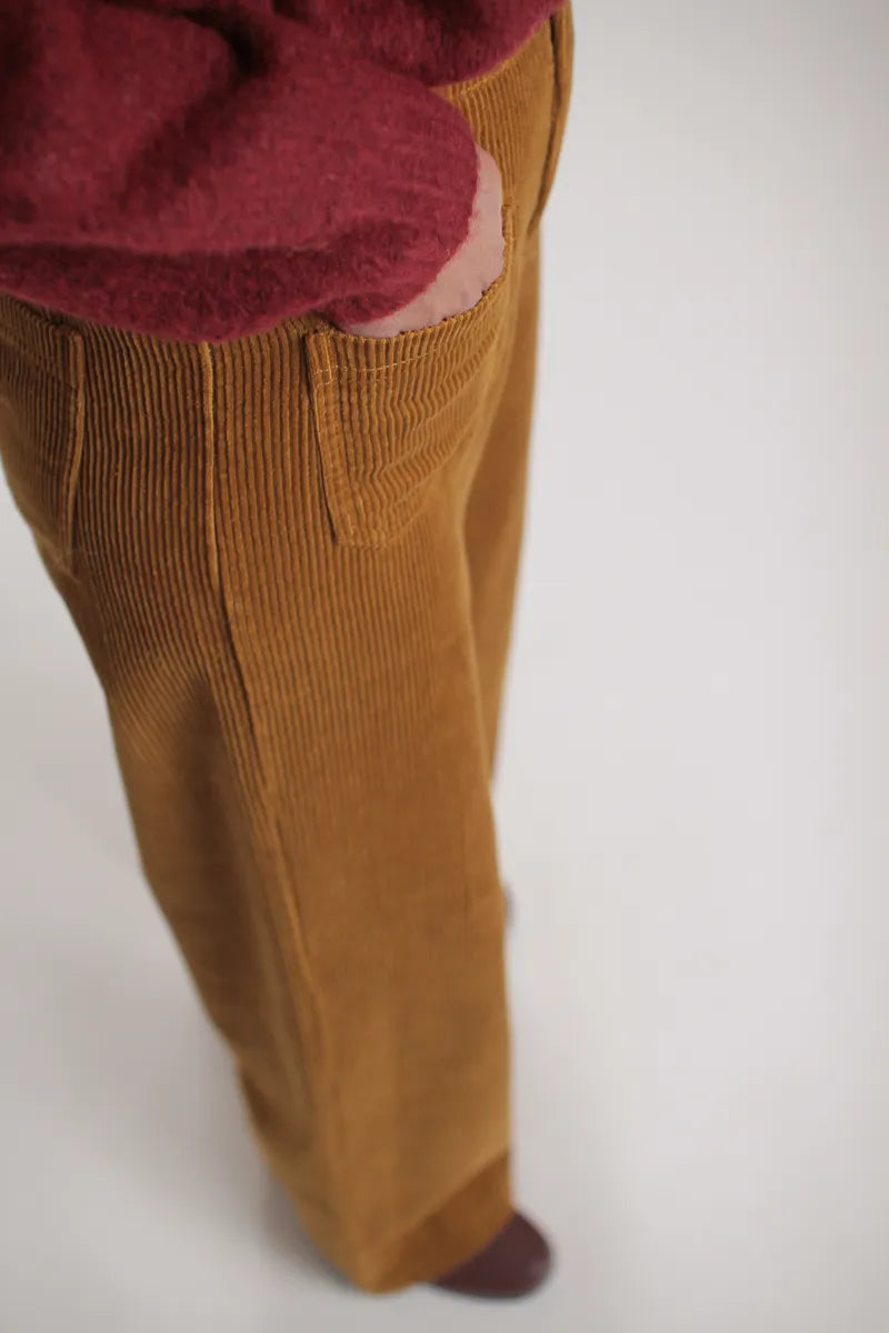 Pantalon Victor Velours côtelé Ocre