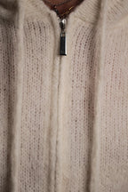Gilet à Capuche Sweet mohair ecru