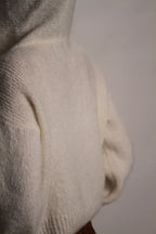 Gilet à Capuche Sweet mohair ecru