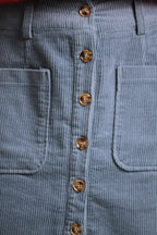 Jupe Jerry velours cotelé bleu jeans