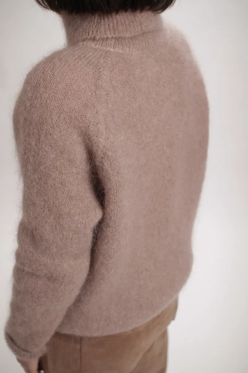 Pull col roulé Aspen Mohair taupe