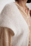 Gilet Heïdi mohair blanc cassé