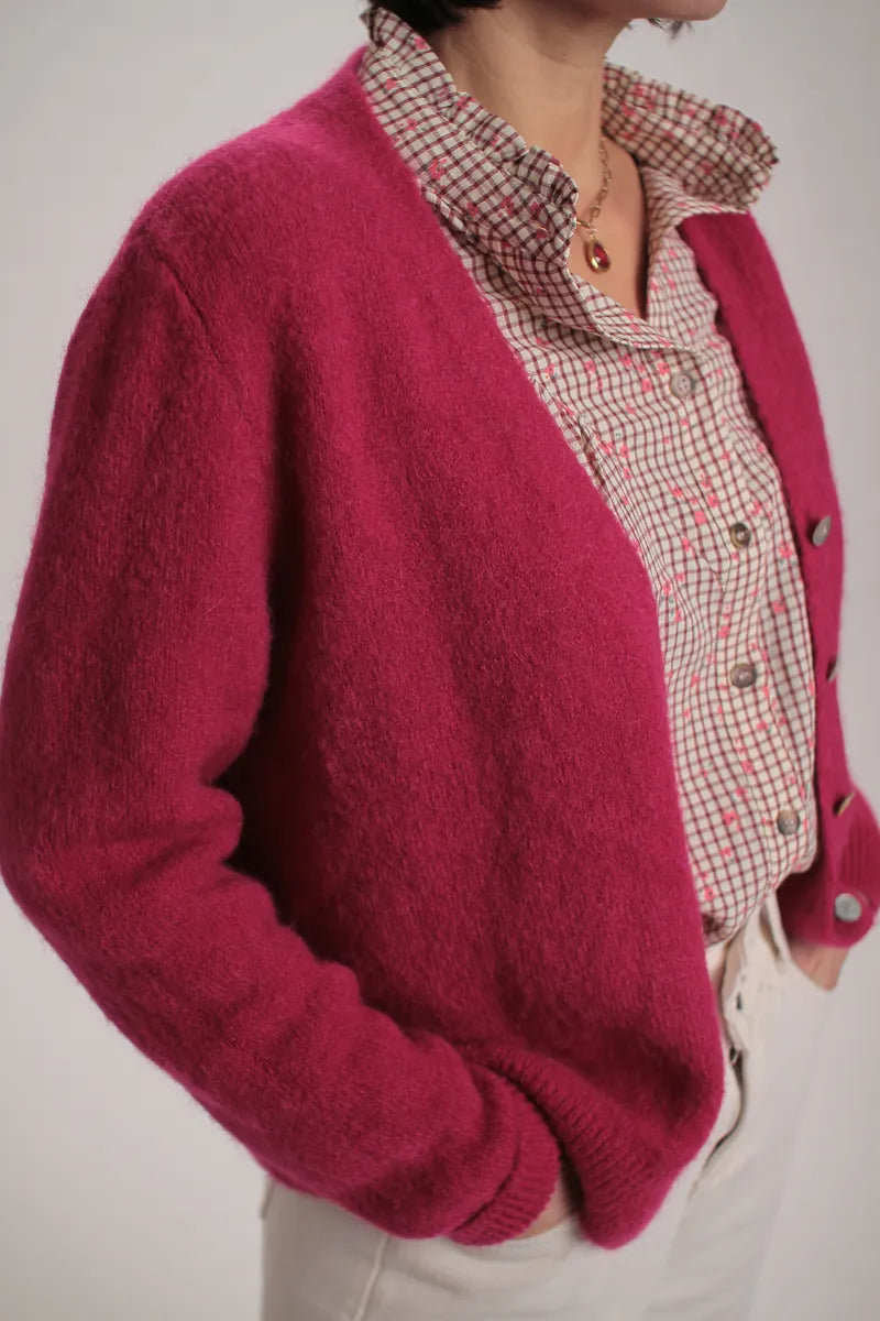 Gilet Alpaga Cerise