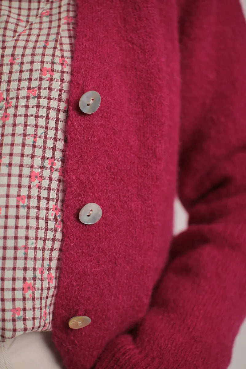 Gilet Alpaga Cerise
