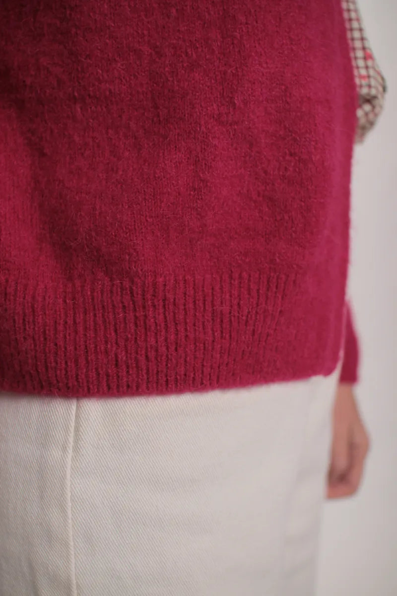 Gilet Alpaga Cerise