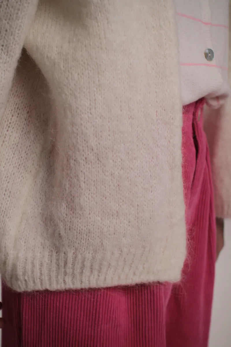 Gilet manche longue Cassandre Mohair