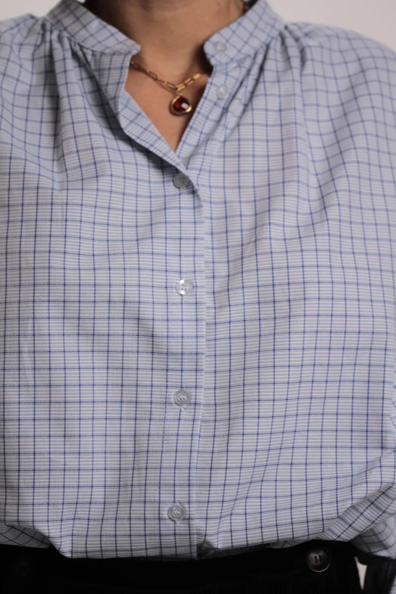 Chemise Cambridge à carreaux bleu
