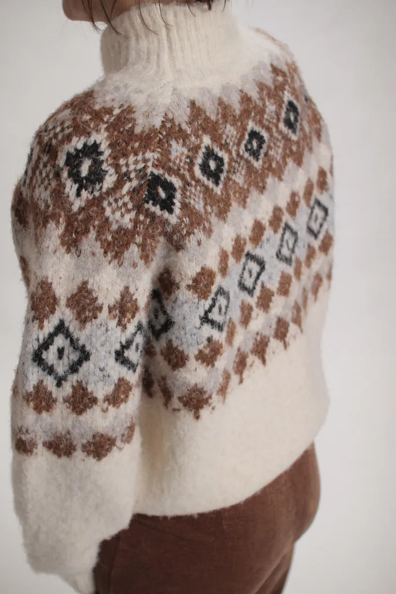 Pull Courchevel Blanc cassé