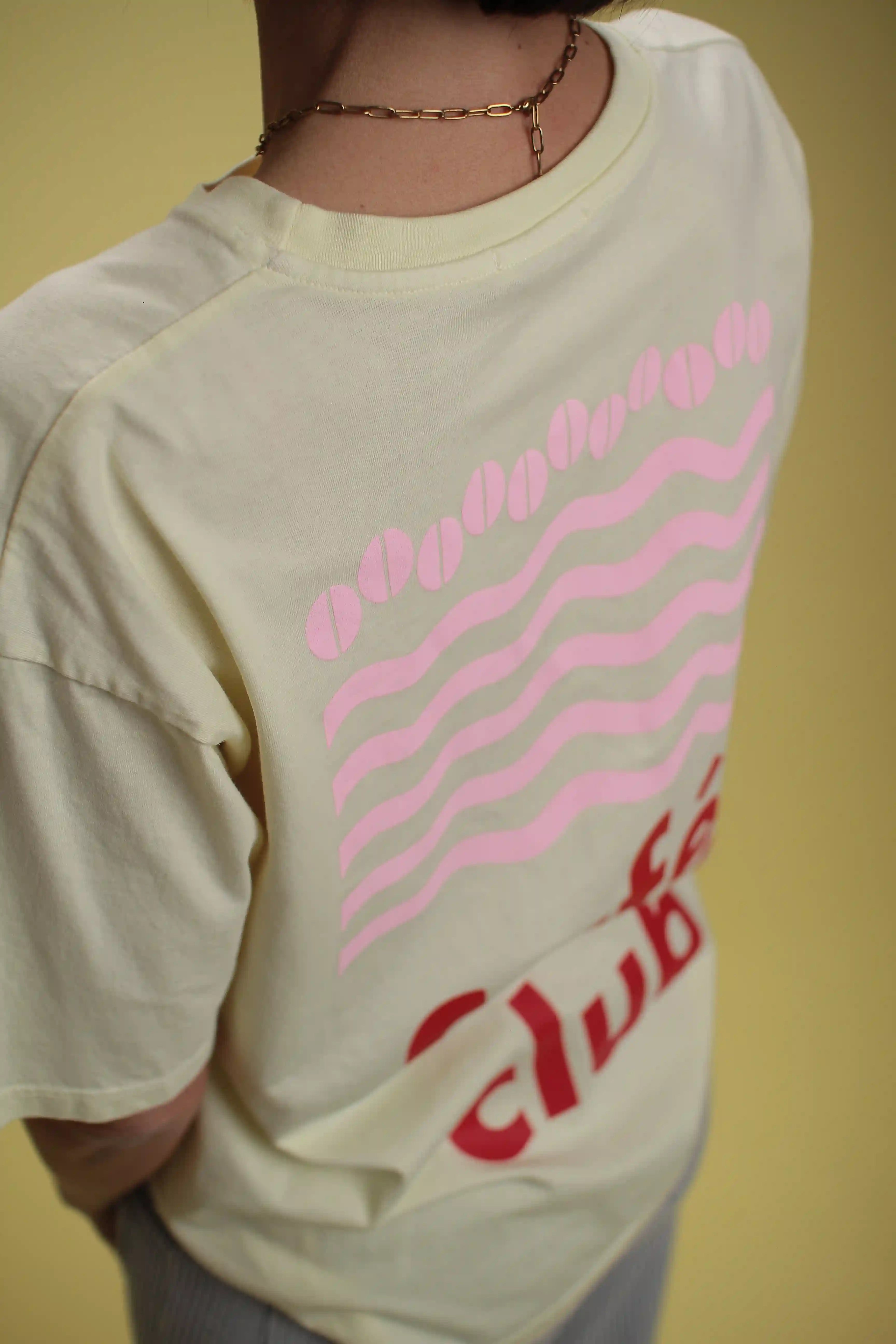 T-shirt Coffee jaune