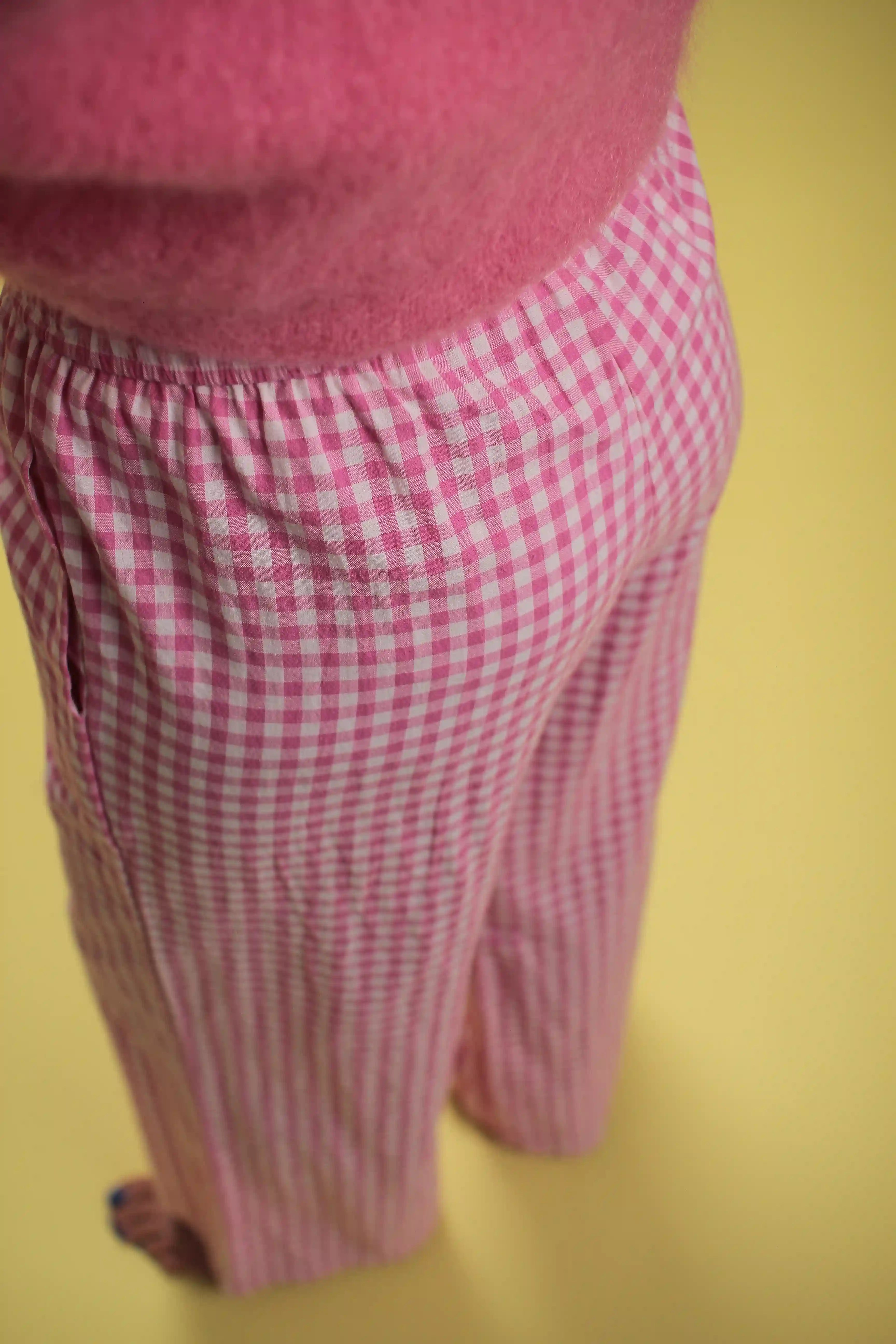 Pantalon Bardot Vichy Rose