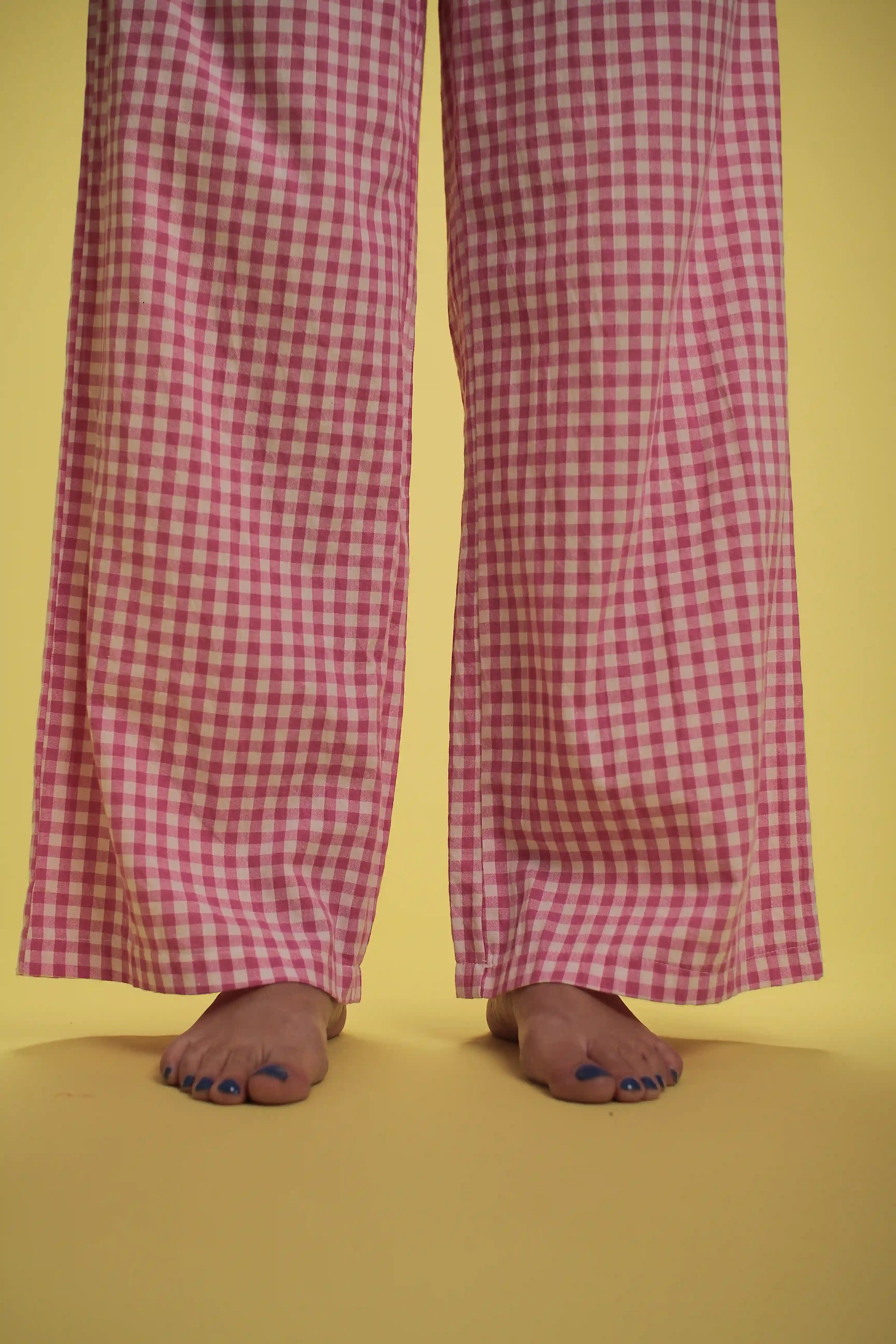 Pantalon Bardot Vichy Rose
