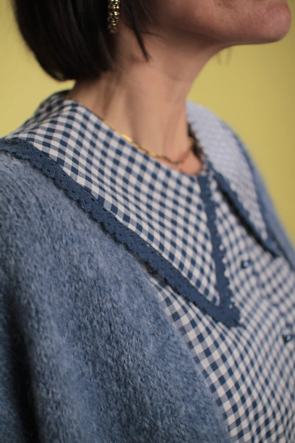 Gilet Grace Bleu Mohair