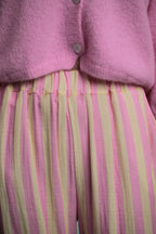 Pantalon Candy Rayé Rose/jaune