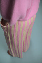 Pantalon Candy Rayé Rose/jaune