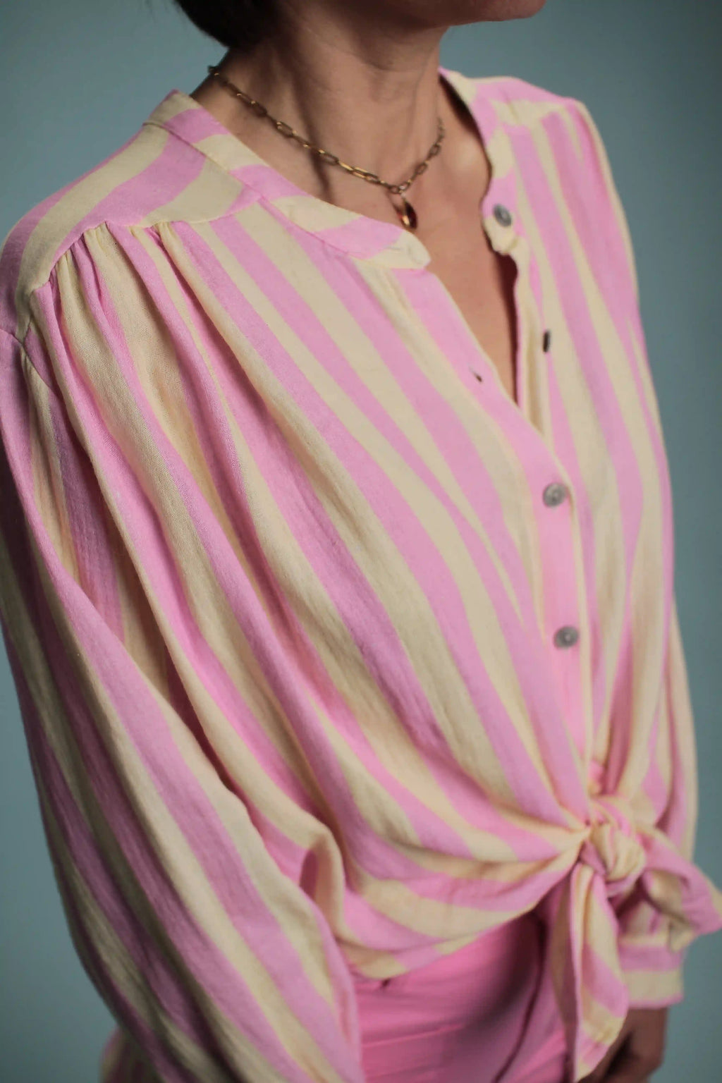 Chemise Candy Rayé Rose/jaune