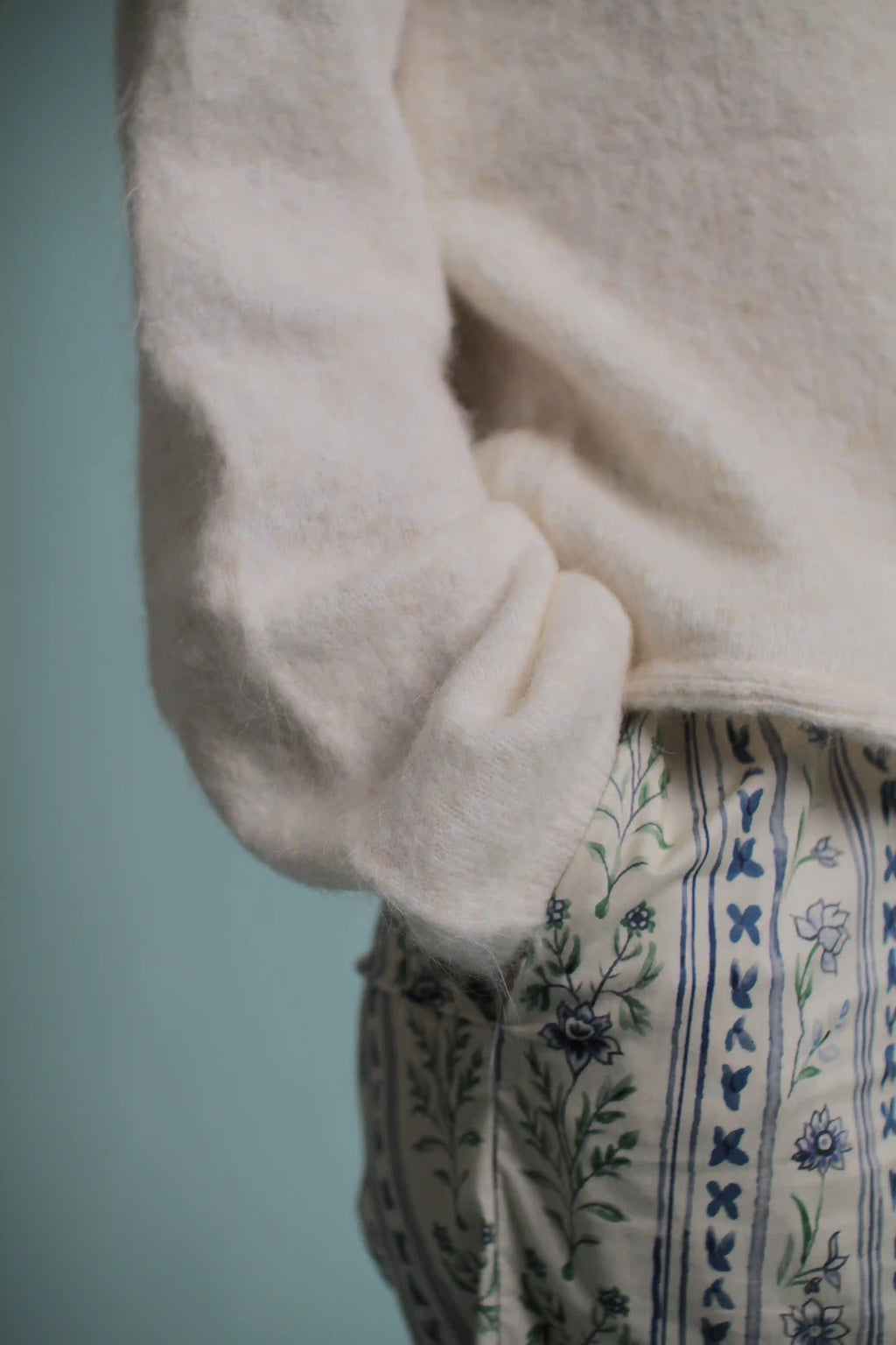 Gilet Perle Crème/chiné