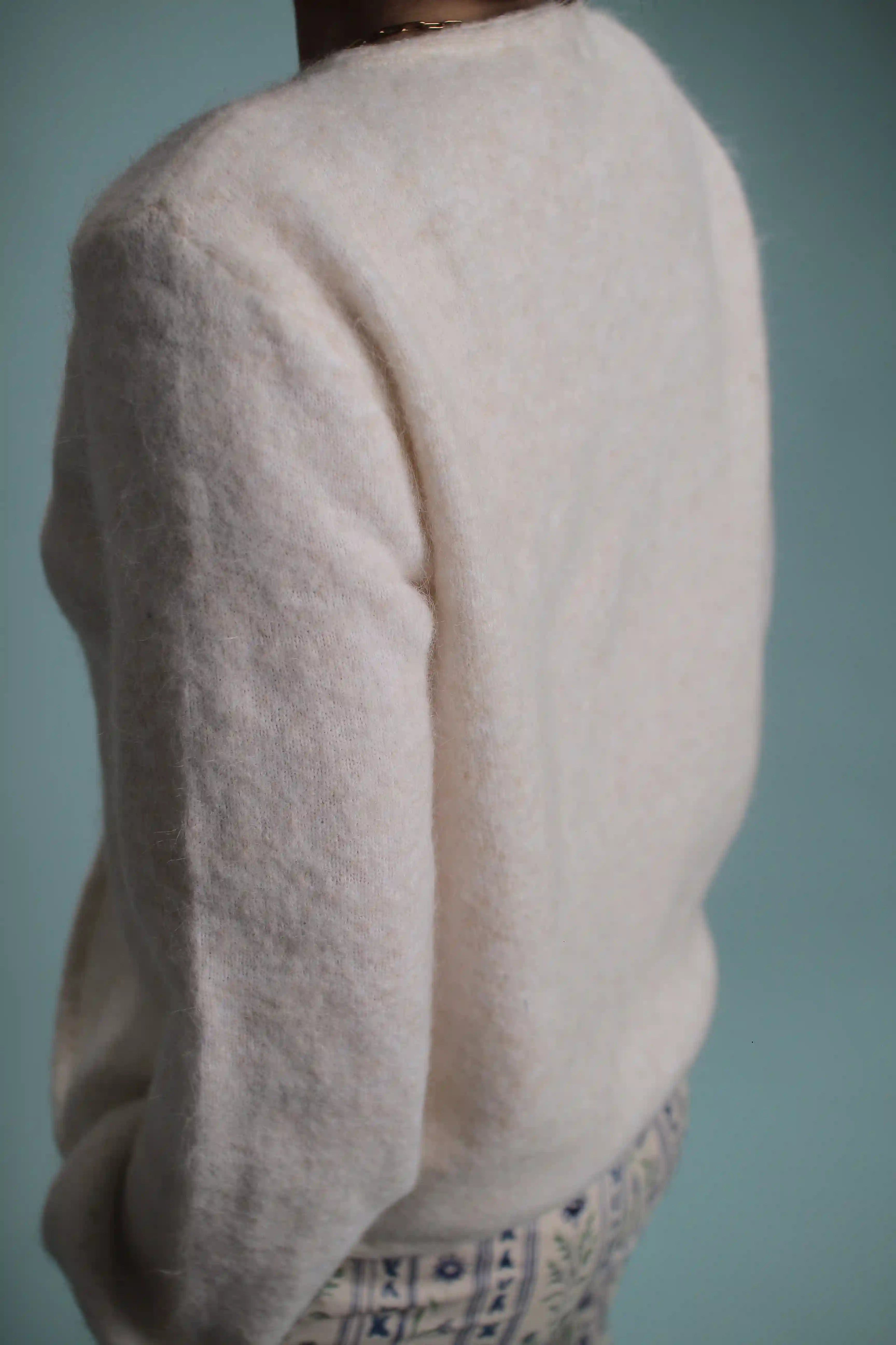 Gilet Perle Crème/chiné