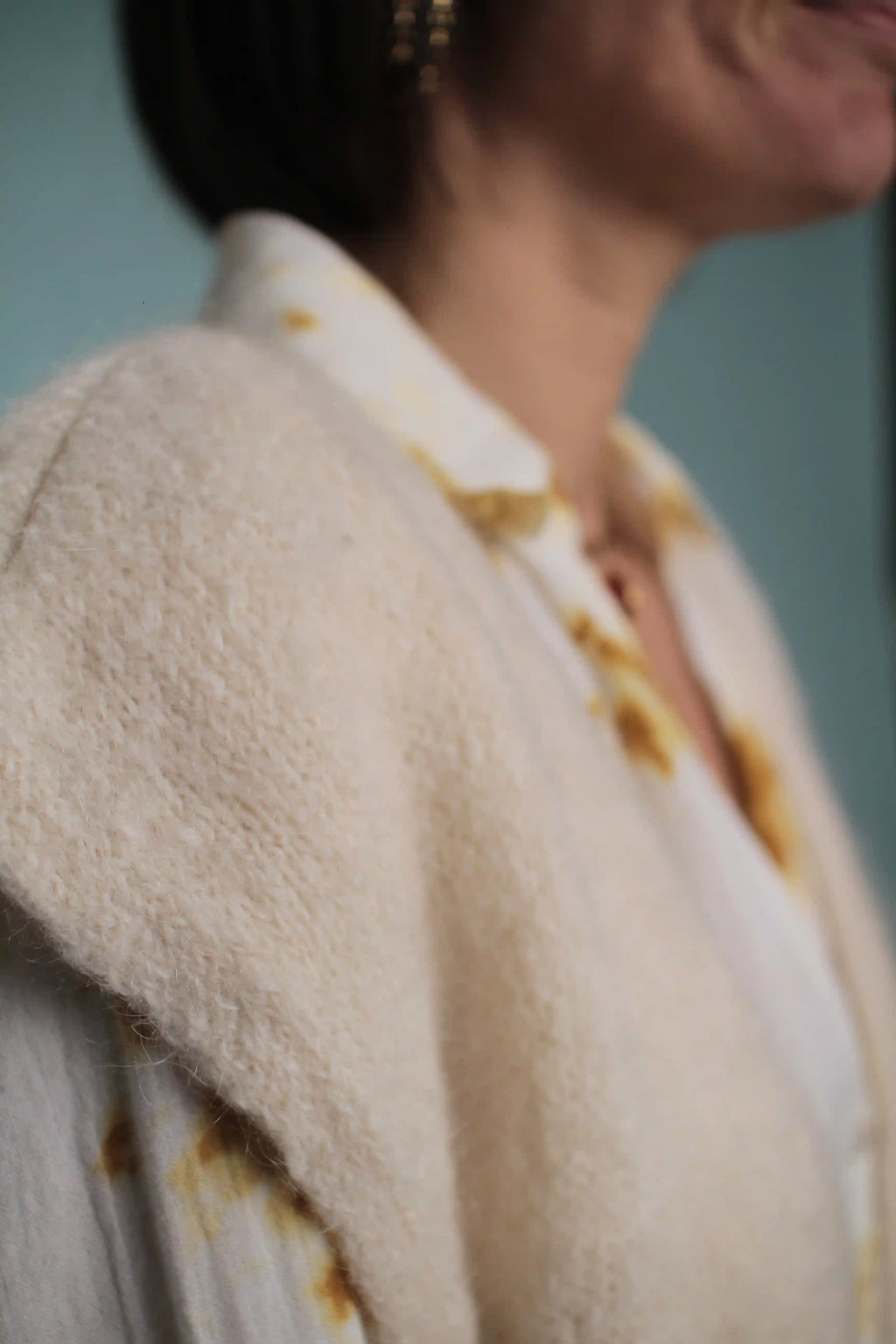 Gilet Grace Ecru Mohair
